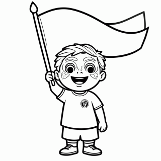 Torcedor da Escócia para colorir