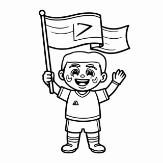 Torcedor da Espanha — Seleção da Espanha para Colorir