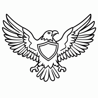 Águia dos Estados Unidos para colorir
