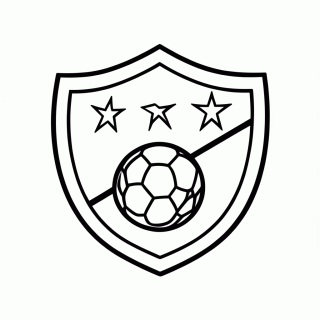 Escudo da Seleção dos Estados Unidos — Seleção dos Estados Unidos para Colorir