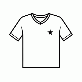 Camisa Titular de Gana para colorir