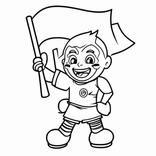 Torcedor de Gana para colorir