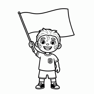 Torcedor do Haiti para colorir