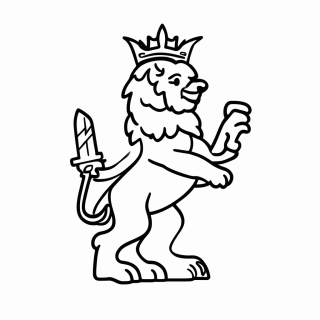 Leão da Holanda para colorir