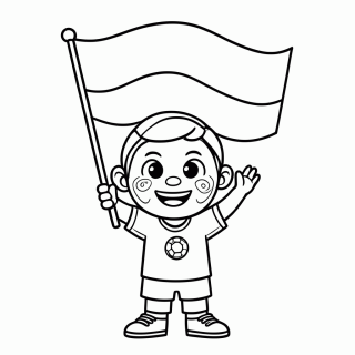Torcedor da Holanda para colorir
