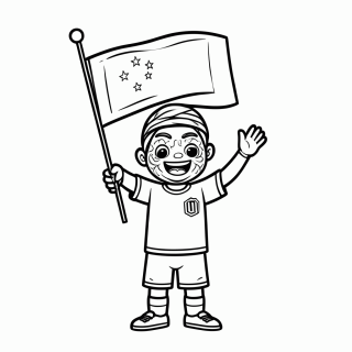 Torcedor do Irã — Seleção do Irã para Colorir