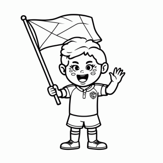 Torcedor do Japão para colorir