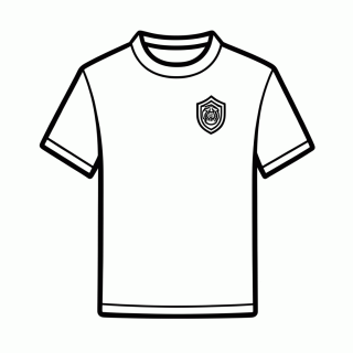Camisa Titular da Jordânia para colorir