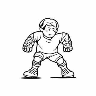 Goleiro da Jordânia para colorir