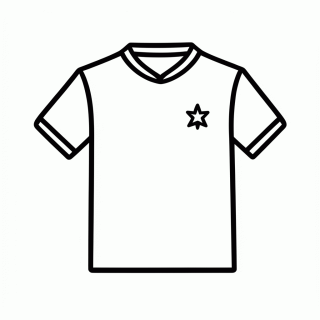 Camisa Titular do Marrocos para colorir