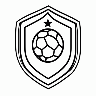 Escudo da Seleção do Marrocos para colorir
