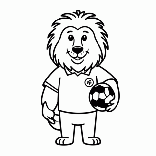 Leão do Atlas para colorir