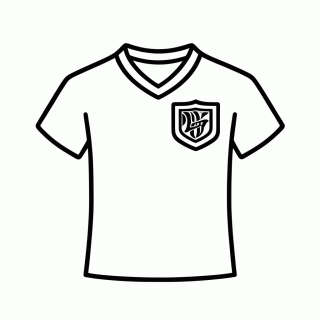 Camisa Reserva do México para colorir
