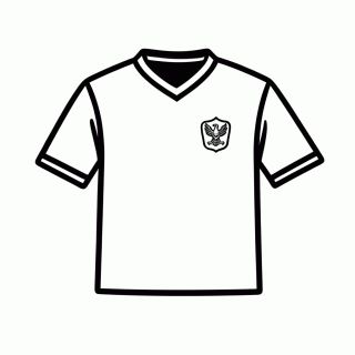 Camisa Titular do México para colorir