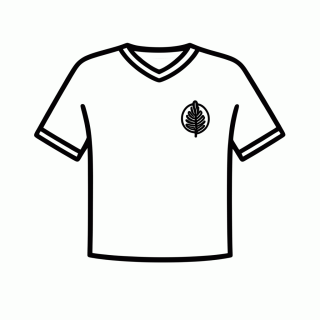 Camisa Titular da Nova Zelândia para colorir