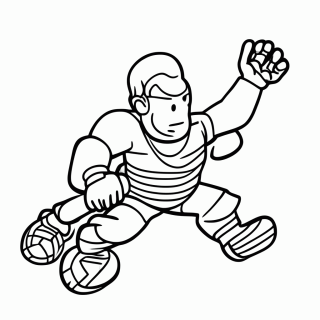 Goleiro da Nova Zelândia para colorir