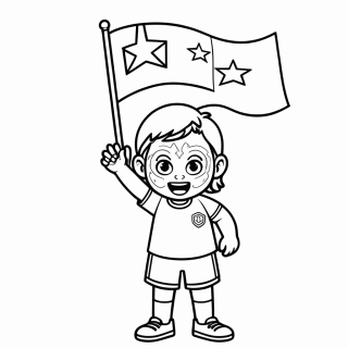 Torcedor da Nova Zelândia para colorir
