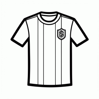 Camisa Titular do Paraguai para colorir