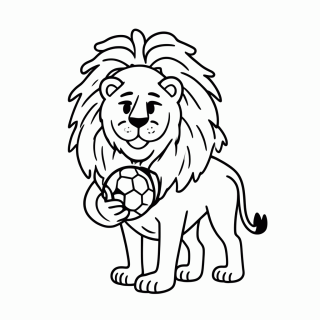 Leão de Teranga para colorir
