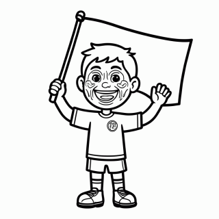 Torcedor do Senegal — Seleção do Senegal para Colorir