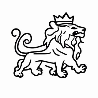 Leão da Boêmia para colorir