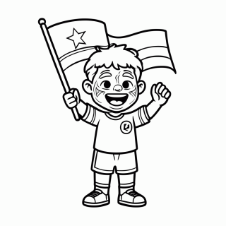 Torcedor da Tchéquia — Seleção da Tchéquia para Colorir