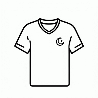 Camisa Titular da Turquia para colorir