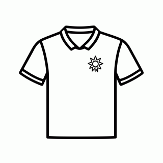 Camisa Titular do Uruguai para colorir