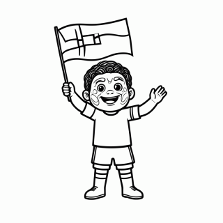 Torcedor do Uruguai para colorir