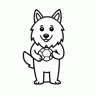 Lobo Branco do Uzbequistão para colorir