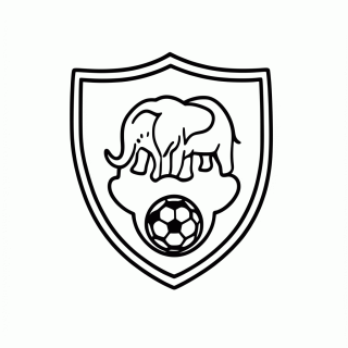 Símbolo da Seleção da Costa do Marfim para colorir