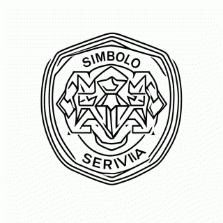Símbolo da Seleção Sérvia para colorir