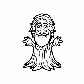 Arvore Branca Gondor — Senhor dos Aneis para Colorir