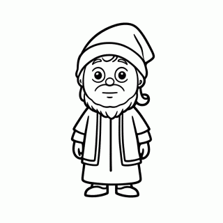 Frodo Bolseiro Hobbit — Senhor dos Aneis para Colorir