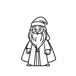 Gandalf Mago Cinzento para colorir