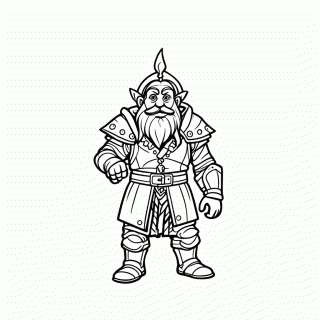 Gimli Anao Guerreiro — Senhor dos Aneis para Colorir