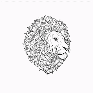 Leao Signo para colorir