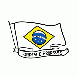 Bandeira Do Brasil — Símbolos do Brasil para Colorir