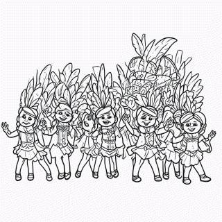 Carnaval No Rio para colorir