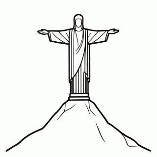 Cristo Redentor para colorir