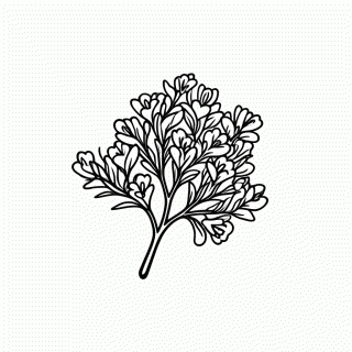Flor Ipe Amarelo para colorir