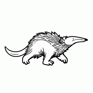Tamandua Bandeira para colorir