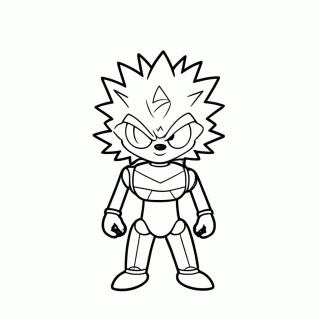 Metal Sonic Robo — Sonic para Colorir