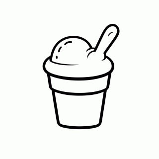 Pote de Sorvete para colorir