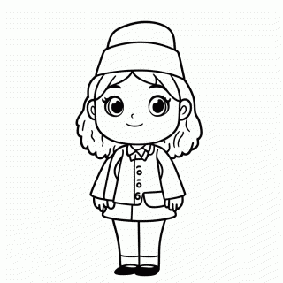 Anya Com Amendoim para colorir