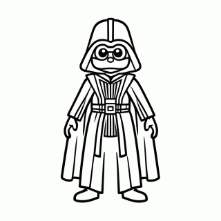 Darth Vader Vilao Preto para colorir