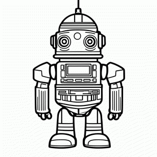 R2 D2 Droide Azul para colorir