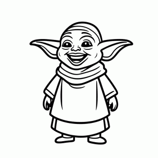 Yoda Mestre Jedi para colorir