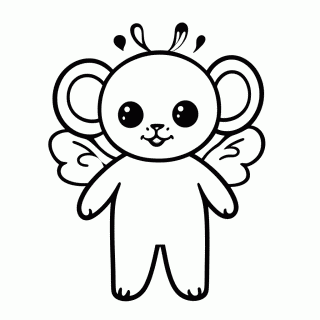 Angel Namorada Stitch — Stitch para Colorir