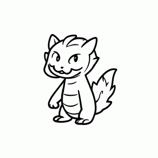 Haku Dragao Rio para colorir